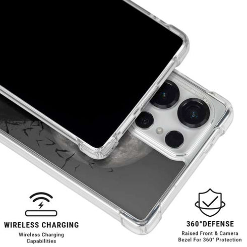 DC Comics Batman On City with Moon Art Galaxy S25 Ultra Clear Case