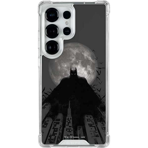 DC Comics Batman On City with Moon Art Galaxy S26 Ultra Clear Case