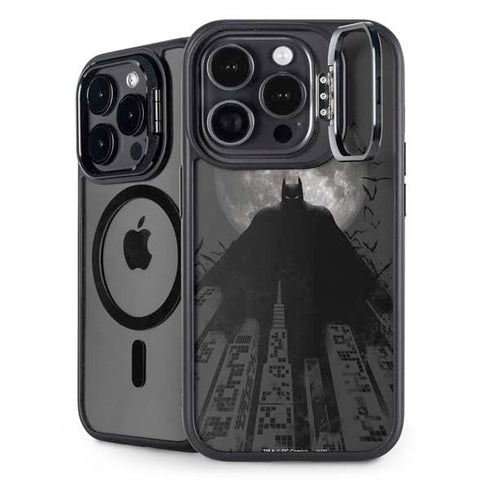 DC Comics Batman On City with Moon Art iPhone 14 Pro Max Kickstand Case