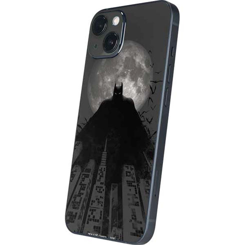 DC Comics Batman On City with Moon Art iPhone Skins