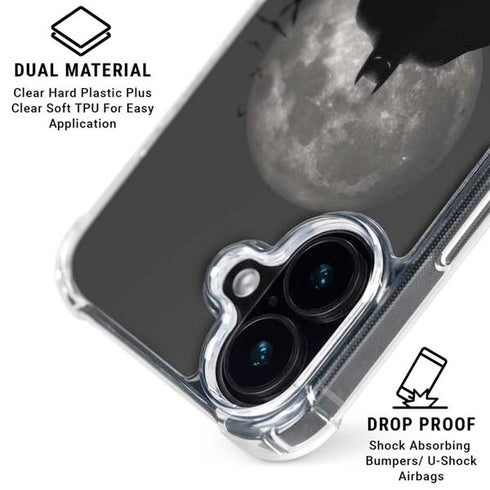 DC Comics Batman On City with Moon Art iPhone 16 MagSafe Case