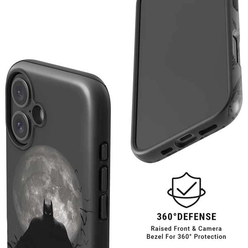 DC Comics Batman On City with Moon Art iPhone 16 Magsafe Impact Case