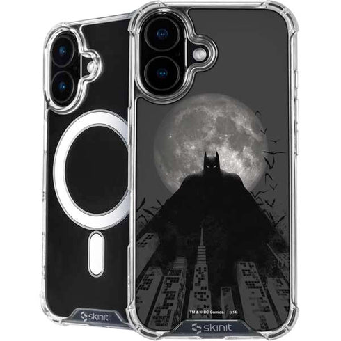 DC Comics Batman On City with Moon Art iPhone 16 Plus MagSafe Case