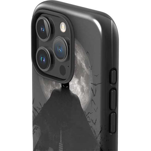 DC Comics Batman On City with Moon Art iPhone 16 Pro Impact Case