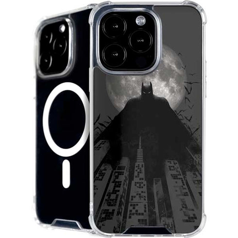 DC Comics Batman On City with Moon Art iPhone 16 Pro MagSafe Case