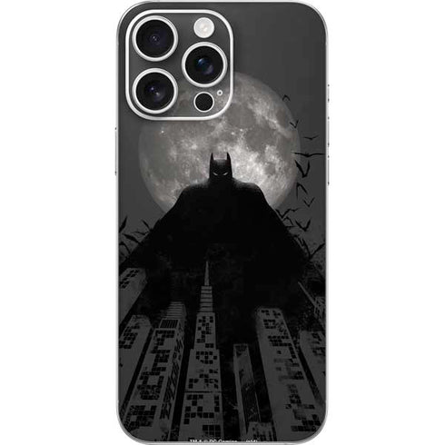 DC Comics Batman On City with Moon Art iPhone 16 Pro Max Skin