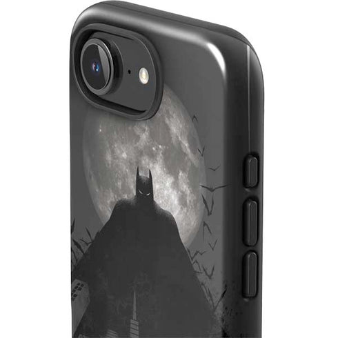 DC Comics Batman On City with Moon Art iPhone 16e Impact Case