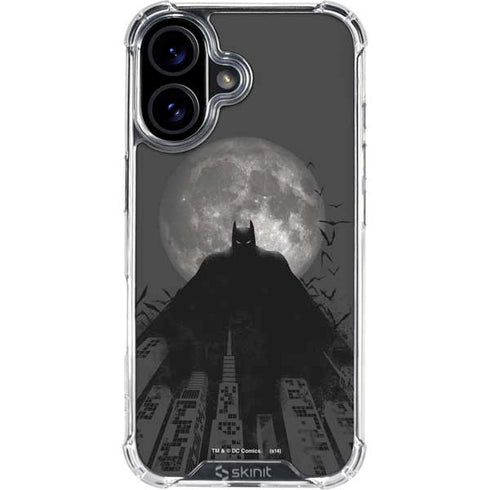 DC Comics Batman On City with Moon Art iPhone 17 Clear Case