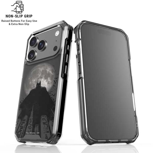 DC Comics Batman On City with Moon Art iPhone 18 Pro Clear Case