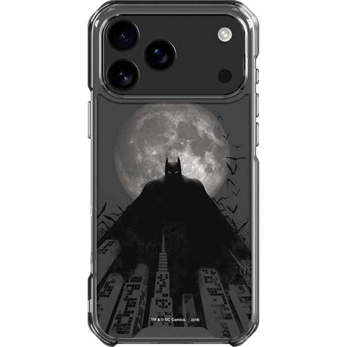 DC Comics Batman On City with Moon Art iPhone 18 Pro Max Clear Case