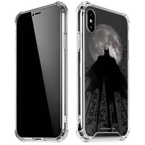 DC Comics Batman On City with Moon Art iPhone X/XS Clear Case