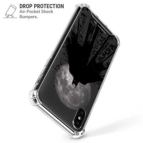 DC Comics Batman On City with Moon Art iPhone X/XS Clear Case