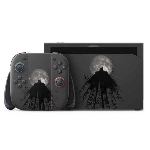DC Comics Batman On City with Moon Art Nintendo Switch 2 (2025) with Joy-Con Skin