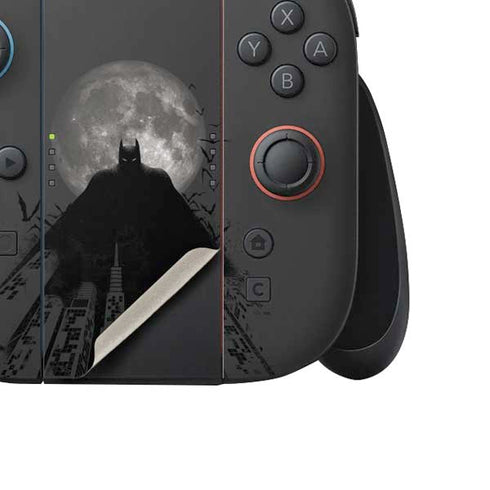 DC Comics Batman On City with Moon Art Nintendo Switch 2 (2025) Joy-Con Controller Skin