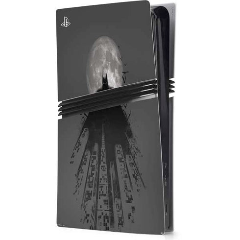 DC Comics Batman On City with Moon Art PS5 Pro Console Skin