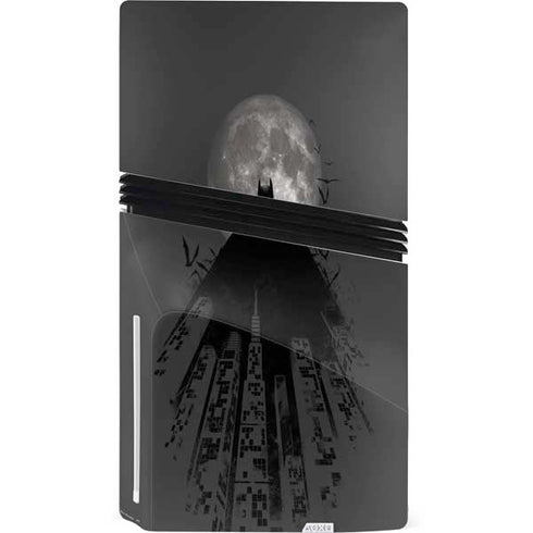 DC Comics Batman On City with Moon Art PS5 Pro Disk Console Skin