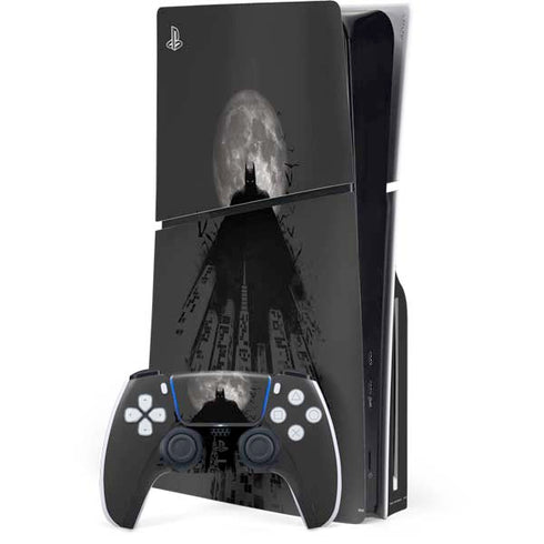 DC Comics Batman On City with Moon Art PlayStation PS5 Skins