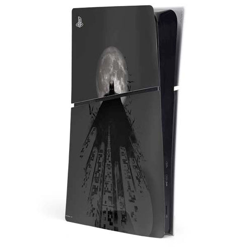 DC Comics Batman On City with Moon Art PS5 Slim Digital Edition Console Skin