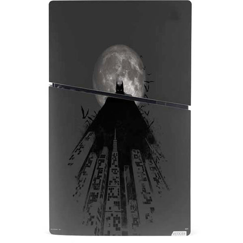 DC Comics Batman On City with Moon Art PS5 Slim Digital Edition Console Skin