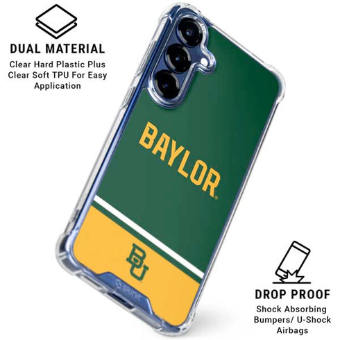 Baylor University BU Split Galaxy S25 FE Clear Case