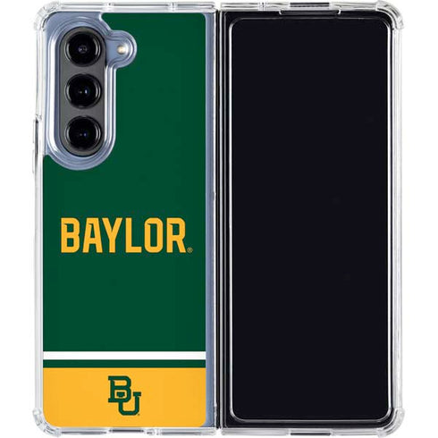 Baylor University BU Split Galaxy Z Fold5 5G Clear Case