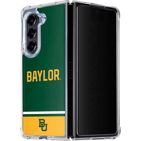 Baylor University BU Split Galaxy Z Fold5 5G Clear Case