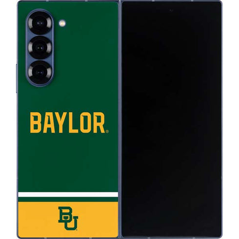 Baylor University BU Split Galaxy Z Fold6 Skin