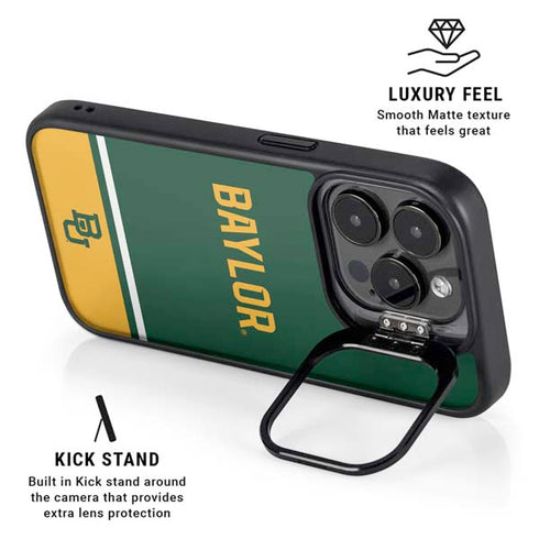 Baylor University BU Split iPhone 14 Pro Max Kickstand Case