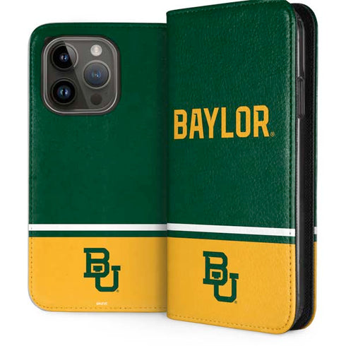 Baylor University BU Split iPhone 15 Pro Folio Case