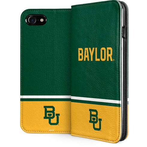 Baylor University BU Split iPhone SE (2nd & 3rd Gen) Folio Case