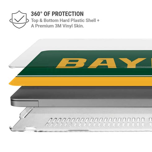 Baylor University BU Split MacBook Pro 14in (2021-24) Case plus Skin