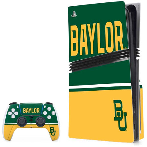 Baylor University BU Split PS5 Pro Disk Bundle Skin