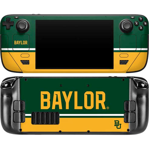 Baylor University BU Split Steam Deck Handheld Gaming Computer OLED Skin
