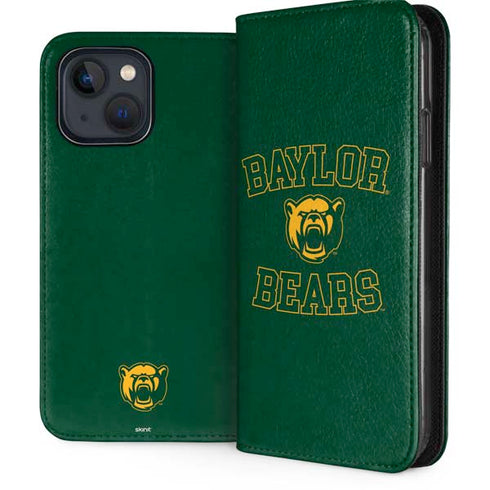 Baylor University Bears Mascot iPhone 15 Plus Folio Case
