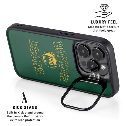 Baylor University Bears Mascot iPhone 15 Pro Max Kickstand Case