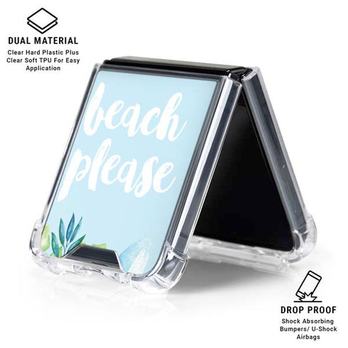 Beach Please Galaxy Z Flip6 Clear Case