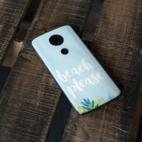 Beach Please Moto E5 Plus Skin