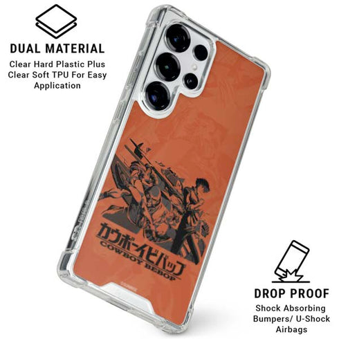 Cowboy Bebop Bebop Crew Galaxy S25 Ultra Clear Case