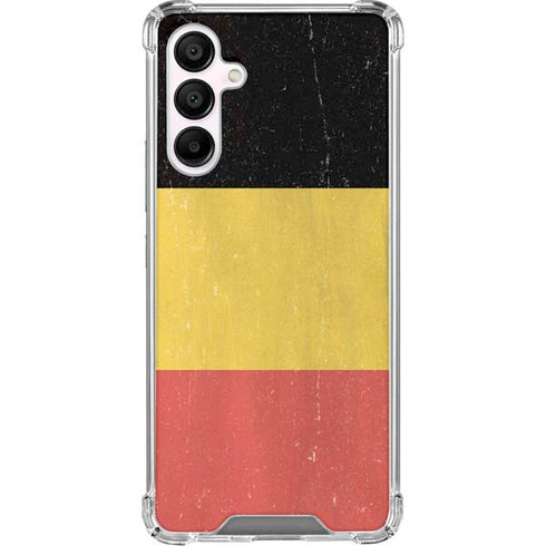 Belgium Flag Distressed Galaxy A16 5G Clear Case