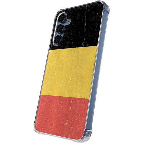 Belgium Flag Distressed Galaxy A35 5G Clear Case