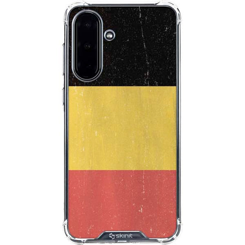 Belgium Flag Distressed Galaxy A36 5G Clear Case