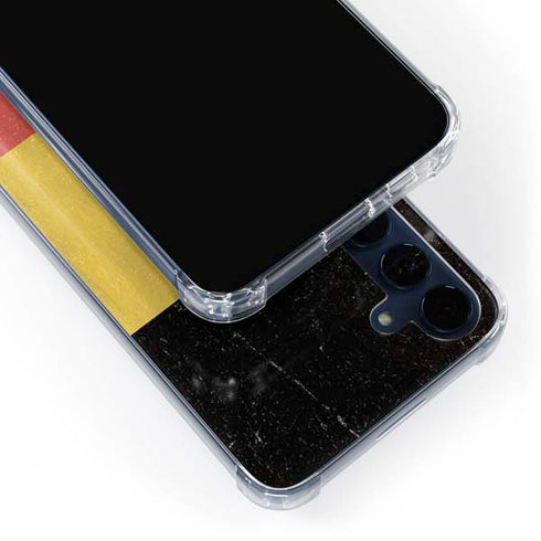 Belgium Flag Distressed Galaxy A55 5G Clear Case