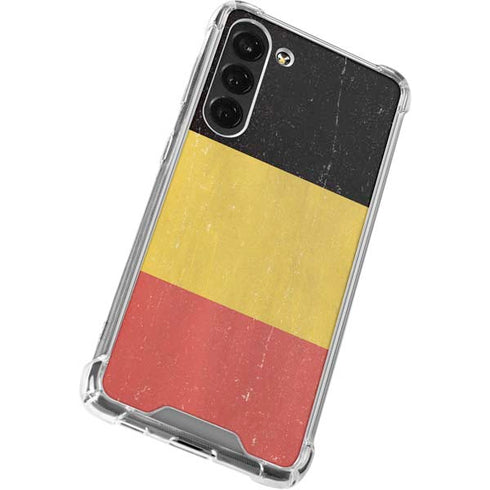 Belgium Flag Distressed Galaxy S24 FE Clear Case