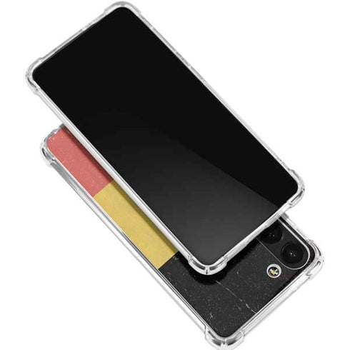 Belgium Flag Distressed Galaxy S24 FE Clear Case