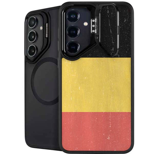 Belgium Flag Distressed Galaxy S25 Plus Kickstand Case