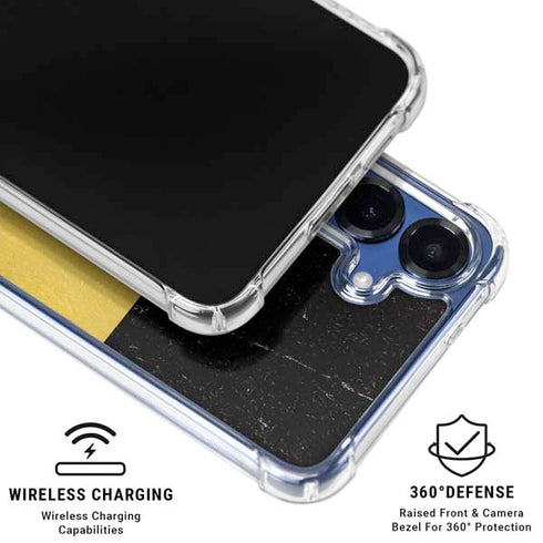 Belgium Flag Distressed Galaxy S25 Clear Case