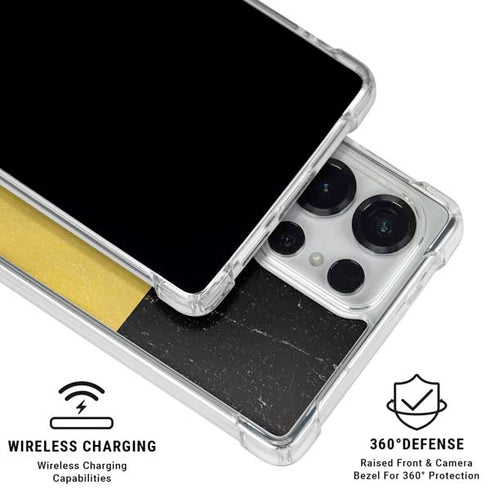 Belgium Flag Distressed Galaxy S25 Ultra Clear Case