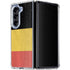 Belgium Flag Distressed Galaxy Z Fold5 5G Clear Case