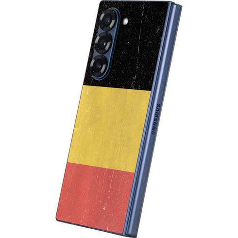 Belgium Flag Distressed Galaxy Z Fold6 Skin