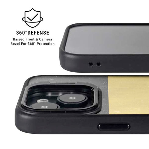 Belgium Flag Distressed iPhone 15 Kickstand Case